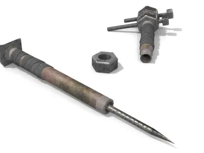 Homemade Melee Weapons Low-poly 3D model