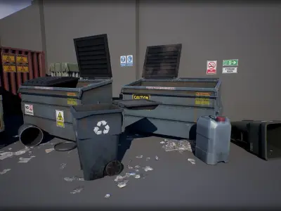 Industry Props Pack 4 Low-poly 3D model