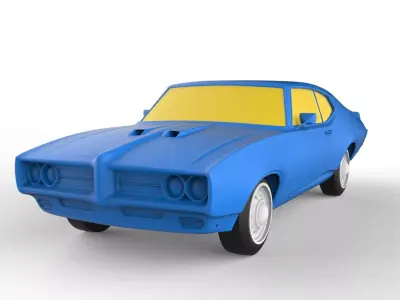 Pontiac 1969 Classic Car 3D print model