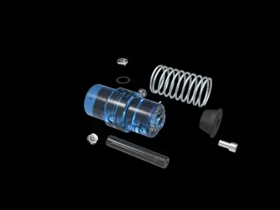 Shock absorber Free 3D model by Nsfr750