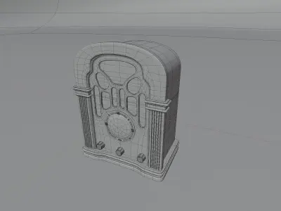 Old asset radio 3D model
