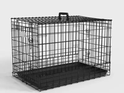 METAL PET ANIMAL CAGE Low-poly 3D model