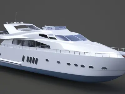 Photorealistic Yacht 02 3D model