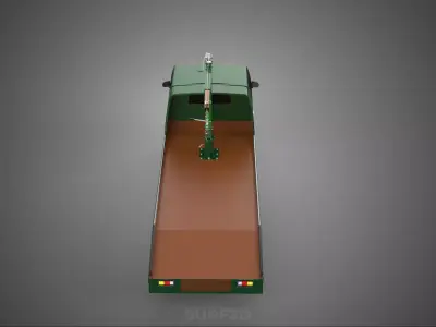 MILITARY ARMY FLATBED LIFTING CRANE HOOK TACTICAL RECOVERY TRUCK 3D model