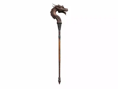 Walking Stick Isolated 3d Model Generated 3D model