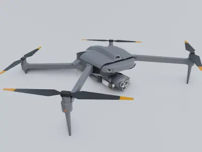 Quadcopter Drone Low-poly 3D model purchase