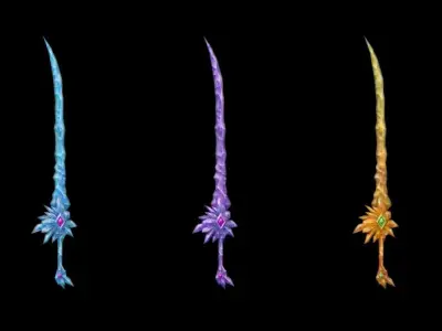 Crystal Katana Low-poly 3D model