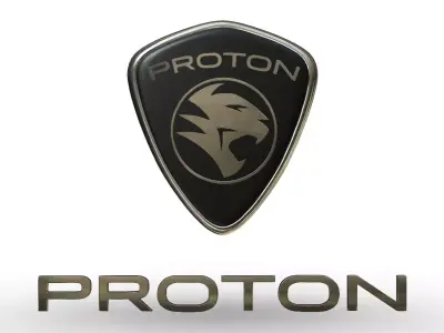 proton logo 3D model by 3dlogoman