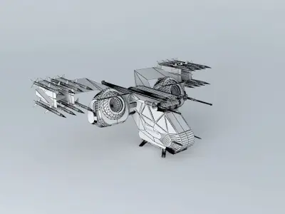 XH4A4 Claw Assault spacecopter class Free 3D model