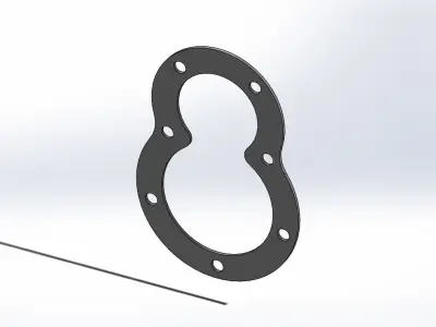 Rotary Piston Oil Pump - Solidworks Tutorial 3D model