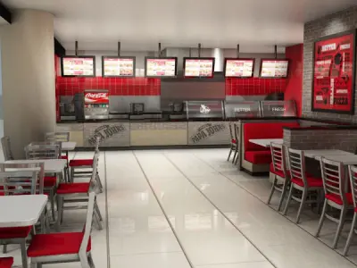 Papa Johns Restaurant 3D model