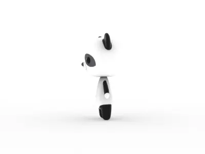 Cartoon Panda v002 character 3D model