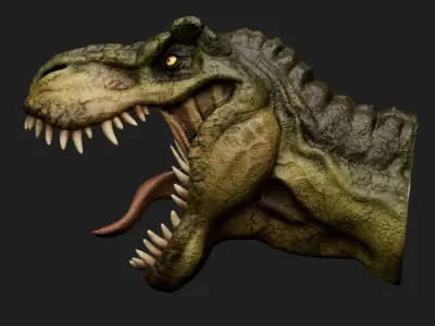 dinosaur Low-poly 3D model 15