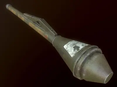 German Panzerfaust WWII grenade launcher pbr Low-poly 3D model