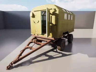 Post Soviet Trailer  - UE5 Low-poly 3D model