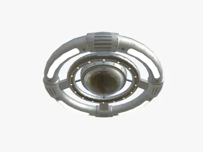 Alien Spaceship UFO E01 Steel - Sci Fi Spacecraft Design Low-poly 3D model