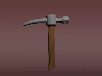 Simple Pickhammer Free low-poly 3D model