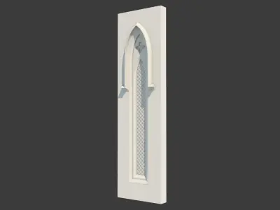Medieval Gothic Window 01 3D model