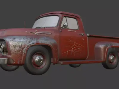 Pickup Truck 3D Model 3D model