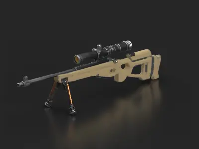 SV-98 Gun Low-poly 3D model