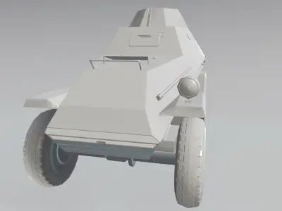 Tanquette BA-64 mobile ready Low-poly 3D model