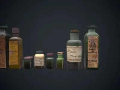 Old Jars Low-poly 3D model