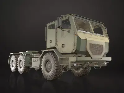 Military Truck V2 - Tractor Low-poly 3D model