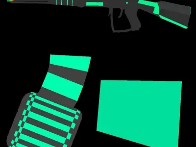 AK-76 ak - rifle Low-poly 3D model