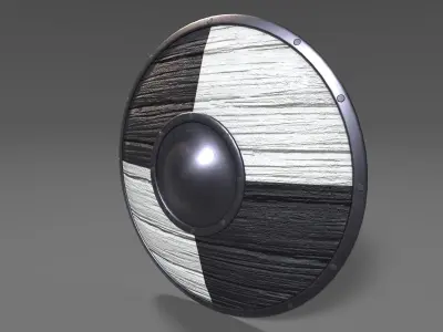 Viking Shield 2 Low-poly 3D model