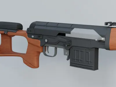 SVD Sniper Rifle Free 3D model
