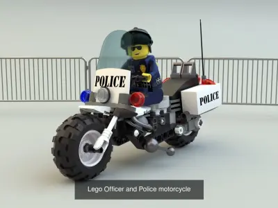 Lego military vehicles and characters collection 3D Model Pack