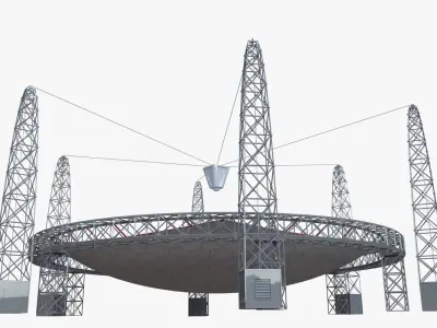 Huge satellite dish 3D model