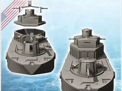 LCM-6 ATC CCB Charlie Monitor river boat - Modern WW2 WW1 World  3D print model