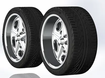Set of custom wheels Intro Holbrook for your scale model  3D print model