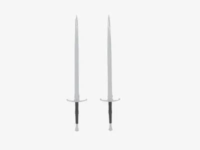  Feanors Two-Handed Medieval Sword Low-poly 3D model