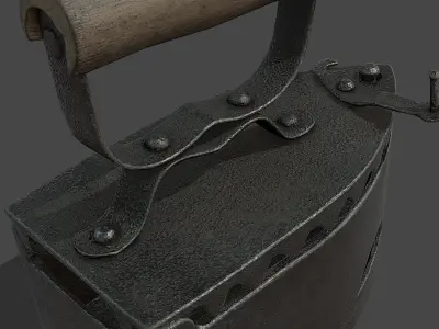 Old Antique Iron Low-poly 3D model