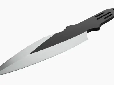 Knife throwing 02 3D model