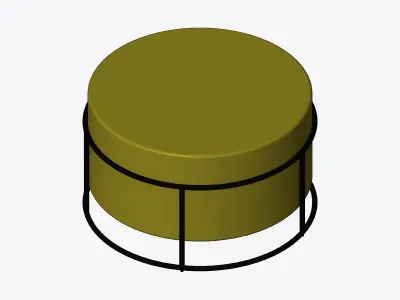 Furniture - Footstool - Contemporary - Stackable - Large Low-poly 3D model
