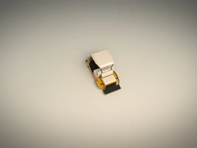 Low Poly Golf Cart Low-poly 3D model