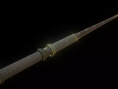 Jewelled Wand Low-poly 3D model