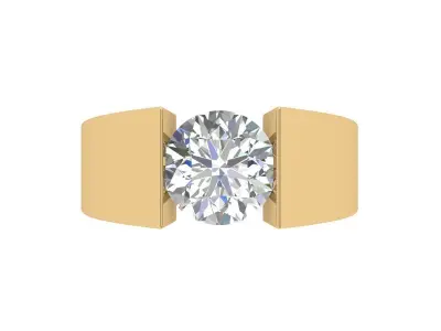  Solitaire Engagement Ring 3D print model 2