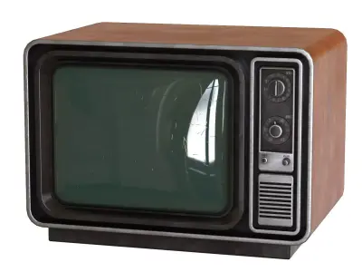 Old TV Low-poly 3D model