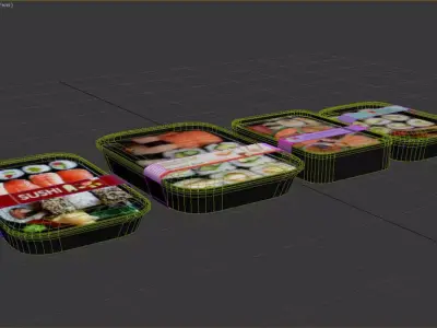 Sushi Takeaway 3D model