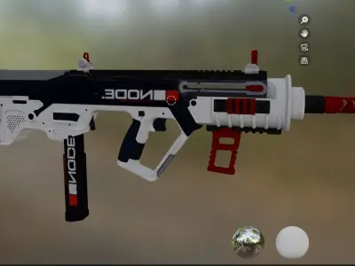 gun 9 Low-poly 3D model