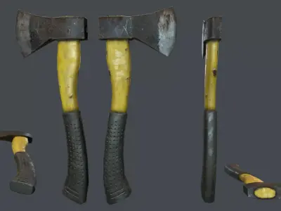 Low poly axe Low-poly 3D model purchase