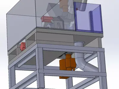 Five-axis power head drilling machine 3D model