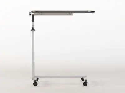 Swivel Tilt Top Hospital Rolling Tray Table 3D model