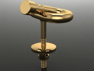 Nail Knot Stud Earring 3D print model