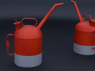 Retro Vintage Oil Can  Low-poly 3D model