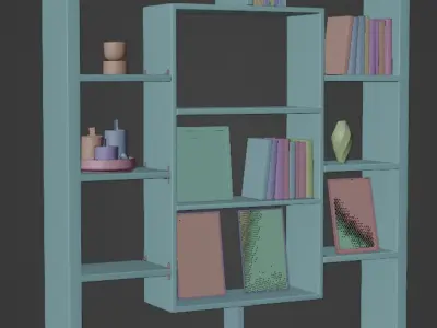 Modern and Realistic 3D Shelf Free 3D model
